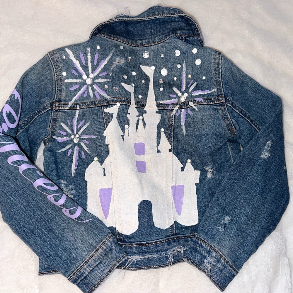 Denim Princess Castle Kids Jacket